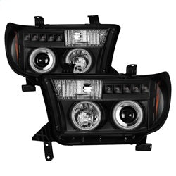 Spyder Signature Toyota Sequoia/Tundra 08-13 Black CCFL Halo LED Projector Headlights w/o Headlight Washer