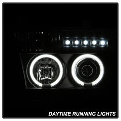 Spyder Signature Toyota Sequoia/Tundra 08-13 Black CCFL Halo LED Projector Headlights w/o Headlight Washer