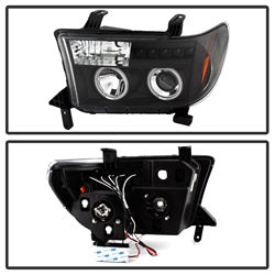 Spyder Signature Toyota Sequoia/Tundra 08-13 Black CCFL Halo LED Projector Headlights w/o Headlight Washer