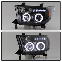 Spyder Signature Toyota Sequoia/Tundra 08-13 Black CCFL Halo LED Projector Headlights w/o Headlight Washer