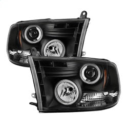 Spyder Signature Dodge Ram 1500/Ram 2500/Ram 3500/1500/2500/3500 09-10 Halogen Models Only CCFL LED Projector Headlights Not Compatible w/Factory Projection And LED DRL Black