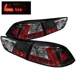 Spyder Mitsubishi Lancer 08-14 Black LED Tail Lights