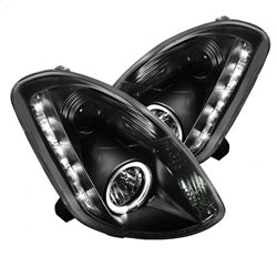 Spyder Signature Infiniti G35 03-04 Halogen Model Only Halo DRL LED Projector Headlight Not Compatible With Xenon/HID Model High H4/Low H1 Included