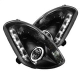 Spyder Signature Infiniti G35 03-04 Halogen Model Only Halo DRL LED Projector Headlight Not Compatible With Xenon/HID Model High H4/Low H1 Included