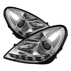 Spyder Signature Mercedes-Benz SLK280/SLK300/SLK350/SLK55 AMG 06-08 Halogen Model Only DRL LED Projector Headlights Not Compatible w/Xenon/HID Model Chrome