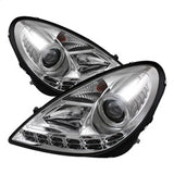 Spyder Signature Mercedes-Benz SLK280/SLK300/SLK350/SLK55 AMG 06-08 Halogen Model Only DRL LED Projector Headlights Not Compatible w/Xenon/HID Model Chrome