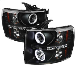 Spyder Signature Chevrolet Silverado 1500/Silverado 2500 HD/Silverado 3500 HD 07-13 Black CCFL LED Projector Headlights