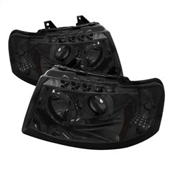 Spyder Signature Ford Expedition 03-06 Low Beam Uses Stock Bulb Halo LED Projector Headlights High Beam Bulb Included Smoke