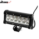 7" 36W 12 LED 2 Row 60 Degree Flood LED Work Light Bar Spot Flood Combo Truck SUV ATV Off Road For Universal Black