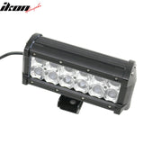 7" 36W 12 LED 2 Row 8 Spot Center + 60 Flood Outer LED Work Light Bar Spot Flood Combo Truck SUV ATV Off Road For Universal Black