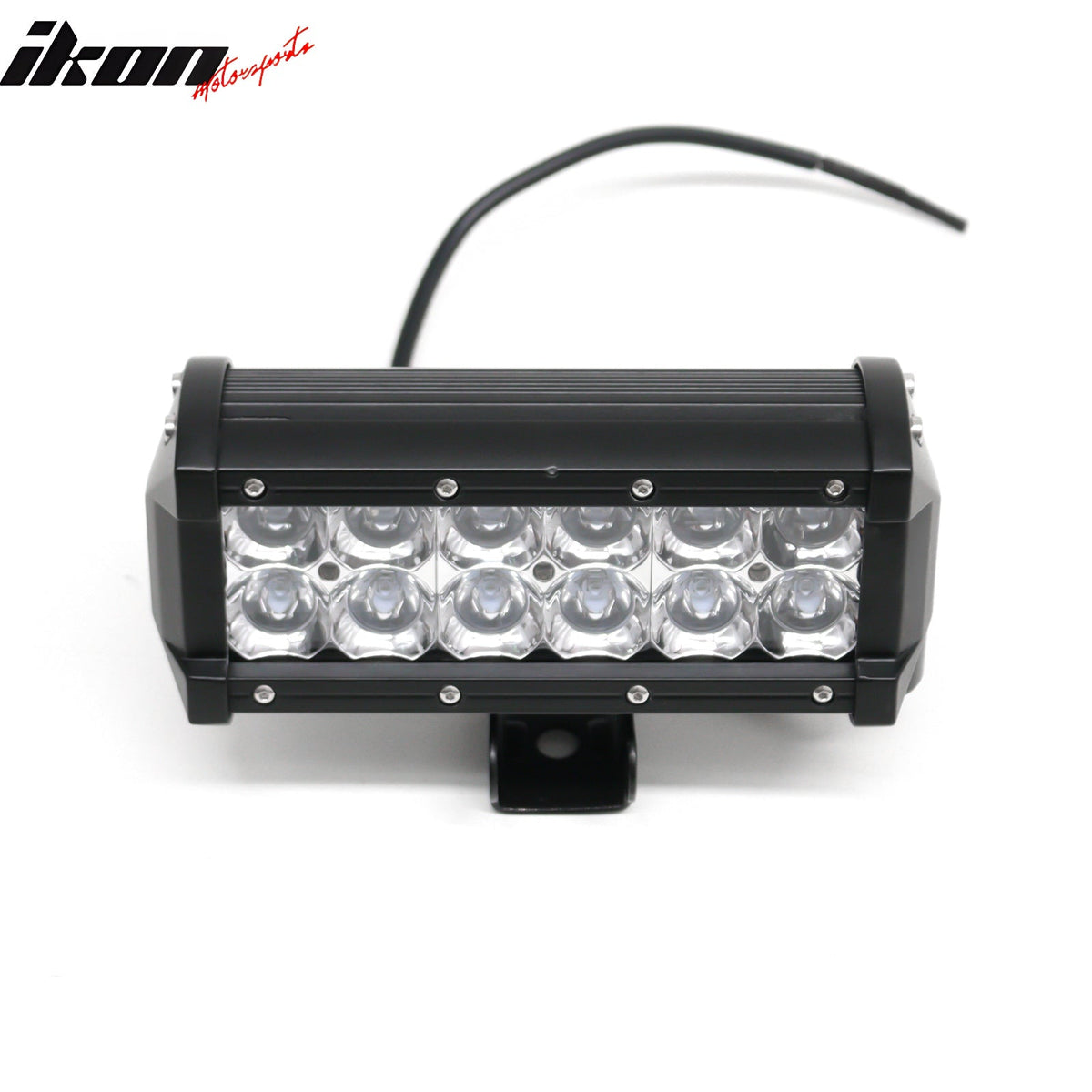 7" 36W 12 LED 2 Row 8 Degree Spot LED Work Light Bar Spot Flood Combo Truck SUV ATV Off Road For Universal Black