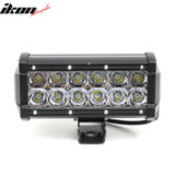 7" 36W 12 LED 2 Row 8 Degree Spot LED Work Light Bar Spot Flood Combo Truck SUV ATV Off Road For Universal Black