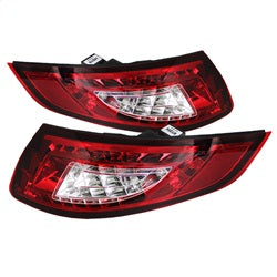 Spyder Porsche 911 05-08 Red/Clear LED Tail Lights