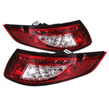 Spyder Porsche 911 05-08 Red/Clear LED Tail Lights