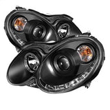 Spyder Signature Mercedes-Benz CLK320/CLK350/CLK430/CLK500/CLK55 AMG/CLK550/CLK63 AMG 03-05 Halogen Model Only Halo DRL LED Projector Headlight Not Compatible With Xenon/HID Model Black