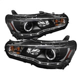 Spyder Signature Mitsubishi Lancer 08-14 Halogen Model Only DRL LED Projector Headlights Not Compatible w/Xenon/HID Model Black