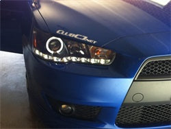 Spyder Signature Mitsubishi Lancer 08-14 Halogen Model Only DRL LED Projector Headlights Not Compatible w/Xenon/HID Model Black