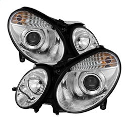 Spyder Signature Mercedes-Benz E320/E350/E500/E55 AMG 03-06 Halogen Model Only Projector Headlights Not Compatible w/Xenon/HID Model Chrome