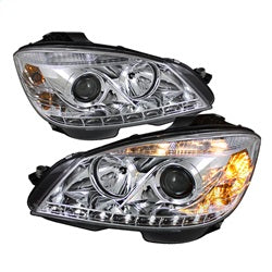 Spyder Mercedes Benz C-Class 08-11 Projector Headlights - Halogen Model Only ( Not Compatible With Xenon/HID Model ) - DRL - Chrome