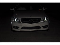 Spyder Mercedes Benz C-Class 08-11 Projector Headlights - Halogen Model Only ( Not Compatible With Xenon/HID Model ) - DRL - Black