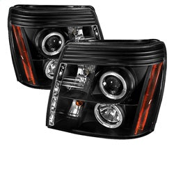 Spyder Cadillac Escalade 03-06  Projector Headlights - Xenon/HID Model Only - LED Halo - DRL - Black