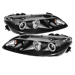 Spyder Signature Mazda 6 03-05 w/ Fog Lights Halo DRL LED Projector Headlight Black