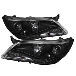 Spyder Signature Volkswagen Tiguan 09-11 Black DRL LED Projector Headlights