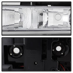 xTune 94-98 Chevy C/K C/10 1500/2500/3500/92-99 Tahoe/92-99 Suburban/94-98 Silverado/92-94 Blazer Full SizeCorner/LED Bumper Headlights - Chrome