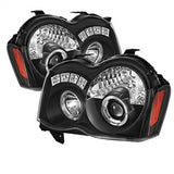 Spyder Signature Jeep Grand Cherokee 08-10 Non-Replaceable LED Halo LED Projector Headlights Black