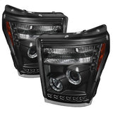 Spyder Signature Ford F-250 Super Duty/F-350 Super Duty/F-450 Super Duty 11-16 Black Halo LED Projector Headlights
