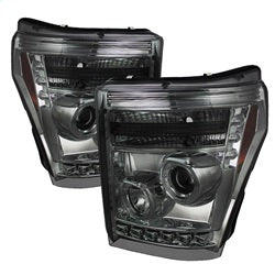 Spyder Signature Ford F-250 Super Duty/F-350 Super Duty/F-450 Super Duty 11-16 Smoke Halo LED Projector Headlights