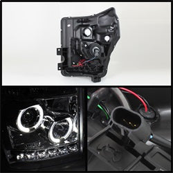 Spyder Signature Ford F-250 Super Duty/F-350 Super Duty/F-450 Super Duty 11-16 Smoke Halo LED Projector Headlights