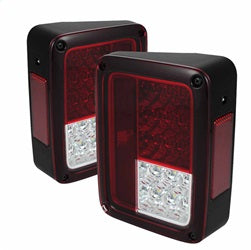 Spyder Jeep Wrangler (JK) 07-13,15-18 Red Clear LED Tail Lights