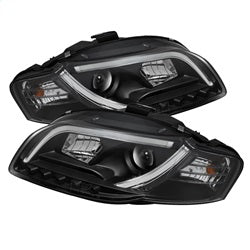Spyder Signature Audi A4/A4 Quattro 06-08 Light Tube DRL LED Projector Headlights Halogen Model Only Not Compatible With Xenon/HID Model