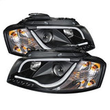 Spyder Signature Audi A3/A3 Quattro 06-08 Light Tube DRL LED Projector Headlights Not For Use w/Xenon/HID Models Halogen Model Only
