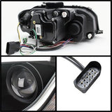 Spyder Signature Audi A3/A3 Quattro 06-08 Light Tube DRL LED Projector Headlights Not For Use w/Xenon/HID Models Halogen Model Only