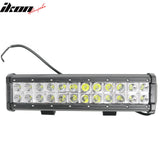 13" 72W 24 LED 2 Row 30 Degree Flood LED Work Light Bar Spot Flood Combo Truck SUV ATV Off Road For Universal Black