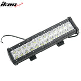 13" 72W 24 LED 2 Row 30 Degree Flood LED Work Light Bar Spot Flood Combo Truck SUV ATV Off Road For Universal Black