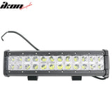 13" 72W 24 LED 2 Row 30 Degree Flood LED Work Light Bar Spot Flood Combo Truck SUV ATV Off Road For Universal Black