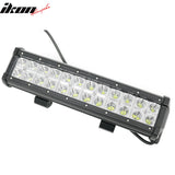 13" 72W 24 LED 2 Row 30 Degree Flood LED Work Light Bar Spot Flood Combo Truck SUV ATV Off Road For Universal Black