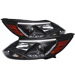 Spyder Signature Ford Focus 12-14 Black DRL LED Projector Headlights Incl. High H1 And Low H7 Not For Use w/Xenon/HID Models