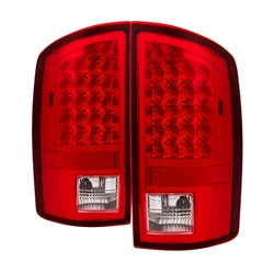 xTune Dodge Ram 1500/Ram 2500/Ram 3500 02-06 Red Clear Lens XTune LED Tail Lights Black Housing