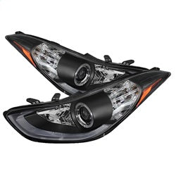 Spyder Signature Hyundai Elantra/Elantra Coupe 11-13 Black DRL LED Projector Headlights