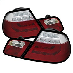 Spyder BMW 323Ci/325Ci/328Ci/330Ci/M3 00 Red Clear Light Bar LED Tail Lights
