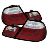 Spyder BMW 323Ci/325Ci/328Ci/330Ci/M3 00 Red Clear Light Bar LED Tail Lights