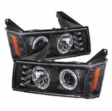 Spyder Chevy Colorado 04-12 / GMC Canyon 04-12 Projector Headlights - Halogen Model Only - LED Halo - Black