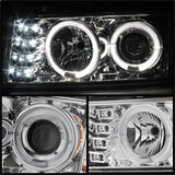 Spyder Chevy Colorado 04-12 / GMC Canyon 04-12 Projector Headlights - Halogen Model Only  - LED Halo - Chrome