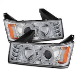 Spyder Chevy Colorado 04-12 / GMC Canyon 04-12 Projector Headlights - Halogen Model Only  - LED Halo - Chrome