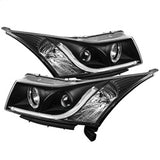 Spyder Signature Chevrolet Cruze 11-14 Light Tube DRL Projector Headlights High H1/Low H7 Black