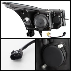 Spyder Signature Chevrolet Cruze 11-14 Light Tube DRL Projector Headlights High H1/Low H7 Black